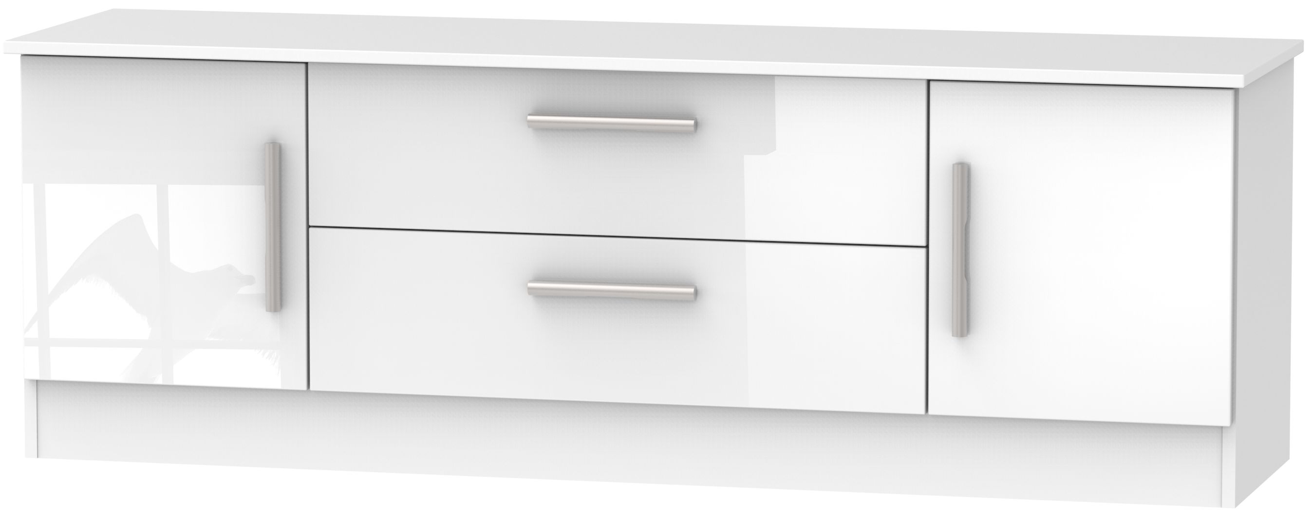 High Gloss TV Unit White High Gloss TV Stand CFS UK