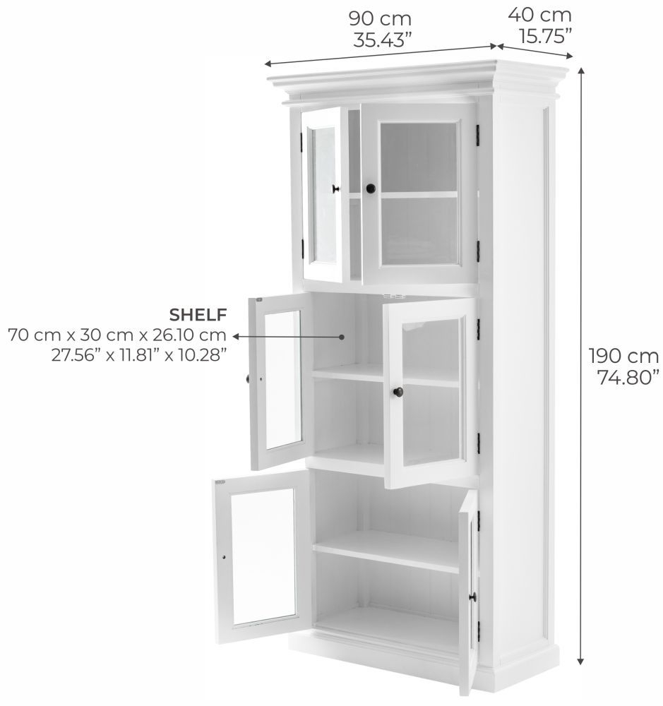 Nova Solo Halifax White 6 Door 3 Level Pantry CFS Furniture UK